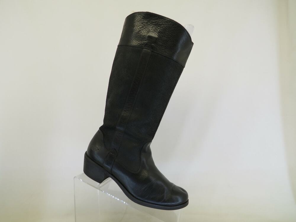 UGG Womens Size 7 M Black Leather Knee High Fashion Boots